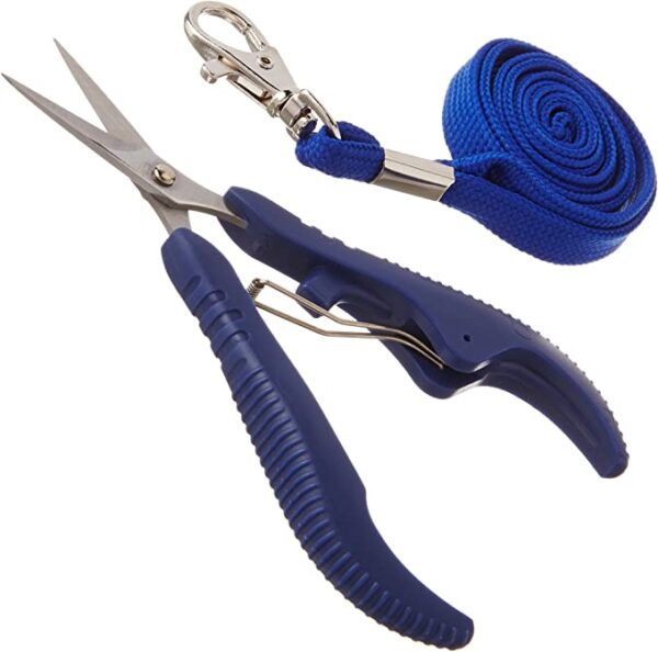 A pair of pliers next to a carrying strap