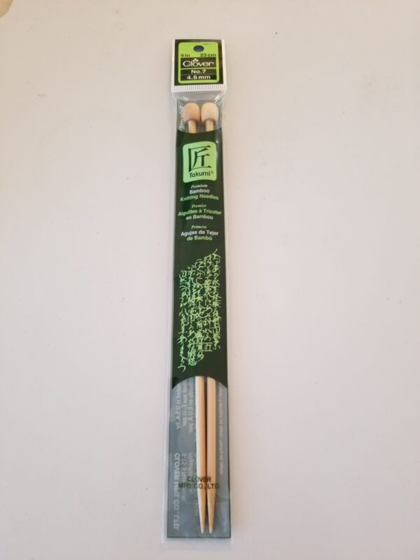 Clover Takumi Single Point Bamboo Knitting Needles – 9"