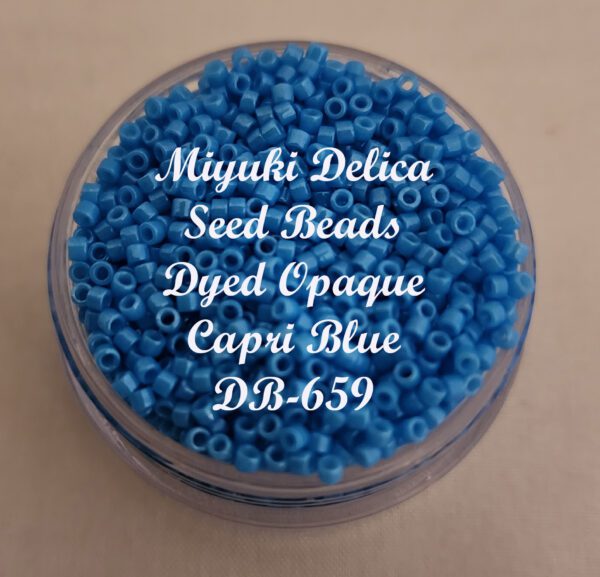 Miyuki Delica Beads - Dyed Opaque Capri Blue