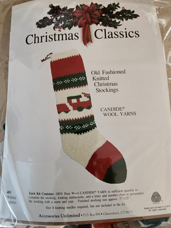 Christmas Stocking Knitting Kit - Holiday Express - Image 3