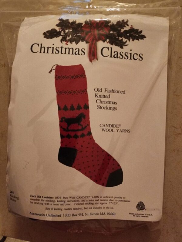 Christmas Stocking Knitting Kit - Rocking Horse - Image 3