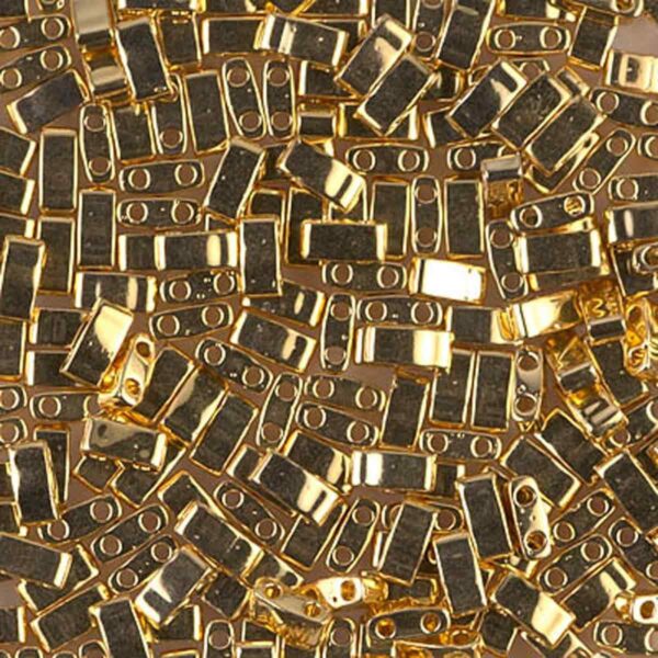Miyuki Tila 5mm Beads - Gold Plated