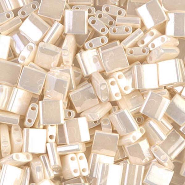 Miyuki Tila 5mm Beads - Antique Ivory Pearl Ceylon