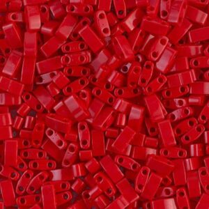 Miyuki Tila 5mm Beads - Opaque Red